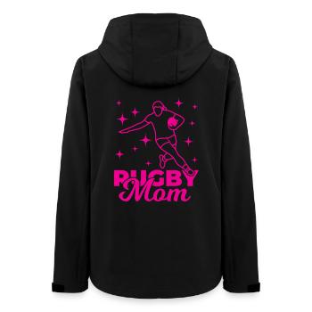 Drôle de maman de rugby - Veste softshell femme recyclée Stanley/Stella - noir - Dos - AI Model Female 172 light (172cm)