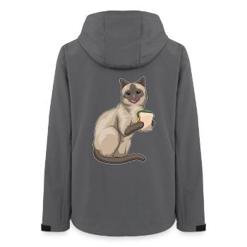 Siamkatze Sandwich - Frauen Recycelte Softshelljacke von Stanley/Stella - Anthrazit - Hinten - AI Model Female 172 light (172cm)