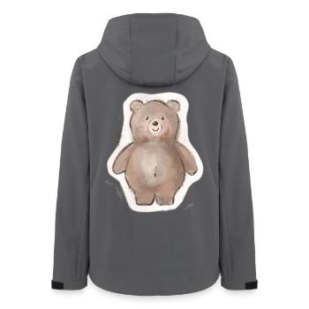 Dicker Bär - Frauen Recycelte Softshelljacke von Stanley/Stella - Anthrazit - Hinten - AI Model Female 172 light (172cm)