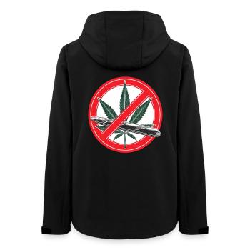 Cannabis Marijuana Prohibition Sign - Women’s Recycled Softshell Jacket by Stanley/Stella - black - Back - AI Model Female 172 light (172cm)