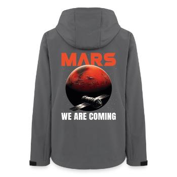 Mars Mission Planète rouge Vaisseau spatial spatial - Veste softshell femme recyclée Stanley/Stella - charbon - Dos - AI Model Female 172 light (172cm)