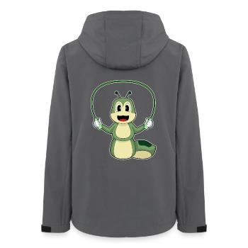 Raupe Seilspringen Springseil Fitness - Frauen Recycelte Softshelljacke von Stanley/Stella - Anthrazit - Hinten - AI Model Female 172 light (172cm)