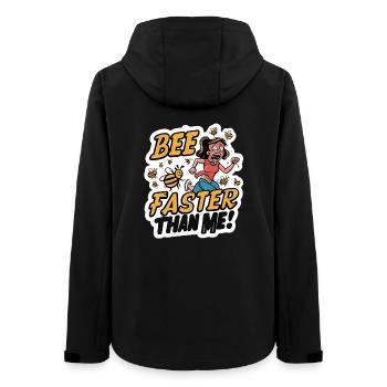 bee bees marathon runner joke qoute - Frauen Recycelte Softshelljacke von Stanley/Stella - Schwarz - Hinten - AI Model Female 172 light (172cm)
