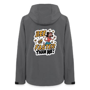 Bee Bees Marathon Runner Joke Qoute - Women’s Recycled Softshell Jacket by Stanley/Stella - anthracite - Back - AI Model Female 172 light (172cm)