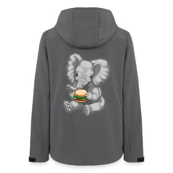 Elephant Cheeseburger - Women’s Recycled Softshell Jacket by Stanley/Stella - anthracite - Back - AI Model Female 172 light (172cm)