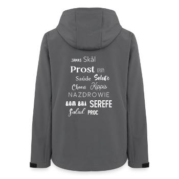 Cheers Prost Salute - Frauen Recycelte Softshelljacke von Stanley/Stella - Anthrazit - Hinten - AI Model Female 172 light (172cm)