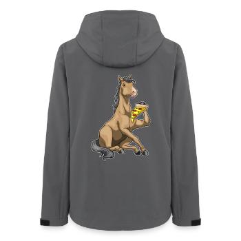 Pizza au cheval - Veste softshell femme recyclée Stanley/Stella - charbon - Dos - AI Model Female 172 light (172cm)