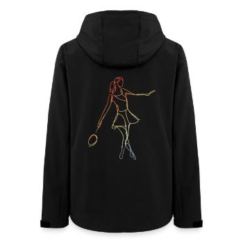 Croquis du joueur de badminton - Veste softshell femme recyclée Stanley/Stella - noir - Dos - AI Model Female 172 light (172cm)