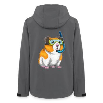 Hamster Taucher Schnorchel Tauchen - Frauen Recycelte Softshelljacke von Stanley/Stella - Anthrazit - Hinten - AI Model Female 172 light (172cm)