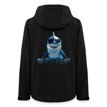 Hai Haifisch Tigerhai Grauhai Haie Weißer Hai - Frauen Recycelte Softshelljacke von Stanley/Stella - Schwarz - Hinten - AI Model Female 172 light (172cm)
