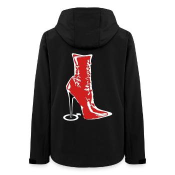 Stiefel der Herrin - Frauen Recycelte Softshelljacke von Stanley/Stella - Schwarz - Hinten - AI Model Female 172 light (172cm)