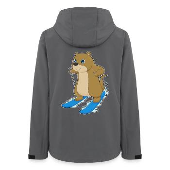 Otter Skier Ski - Veste softshell femme recyclée Stanley/Stella - charbon - Dos - AI Model Female 172 light (172cm)
