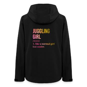 Jongleur - Frauen Recycelte Softshelljacke von Stanley/Stella - Schwarz - Hinten - AI Model Female 172 light (172cm)