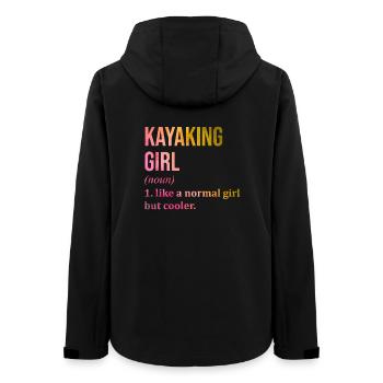 kajaken - Frauen Recycelte Softshelljacke von Stanley/Stella - Schwarz - Hinten - AI Model Female 172 light (172cm)