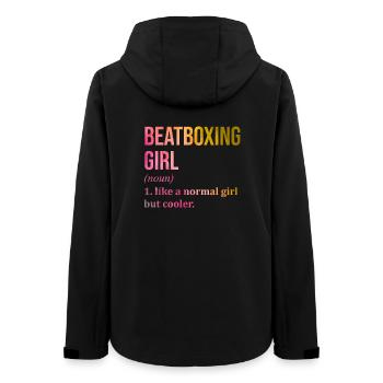 Beatbox (Englisch) - Frauen Recycelte Softshelljacke von Stanley/Stella - Schwarz - Hinten - AI Model Female 172 light (172cm)