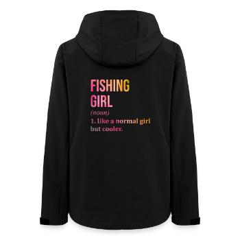 Angeln - Frauen Recycelte Softshelljacke von Stanley/Stella - Schwarz - Hinten - AI Model Female 172 light (172cm)