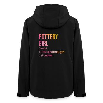 Pottery - Women’s Recycled Softshell Jacket by Stanley/Stella - black - Back - AI Model Female 172 light (172cm)