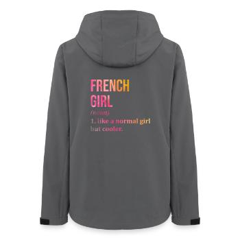 France - Women’s Recycled Softshell Jacket by Stanley/Stella - anthracite - Back - AI Model Female 172 light (172cm)