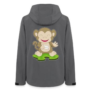 Affe Brief - Frauen Recycelte Softshelljacke von Stanley/Stella - Anthrazit - Hinten - AI Model Female 172 light (172cm)