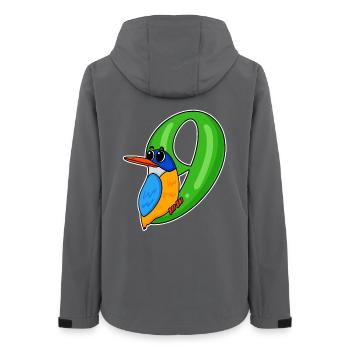 9. Geburtstag Motiv Vogel - 9 Jahre - Frauen Recycelte Softshelljacke von Stanley/Stella - Anthrazit - Hinten - AI Model Female 172 light (172cm)