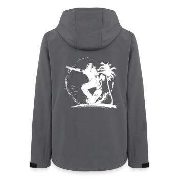 Skateboarding Zeichnung - Frauen Recycelte Softshelljacke von Stanley/Stella - Anthrazit - Hinten - AI Model Female 172 light (172cm)