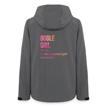 Signalhorn - Frauen Recycelte Softshelljacke von Stanley/Stella - Anthrazit - Hinten - AI Model Female 172 light (172cm)