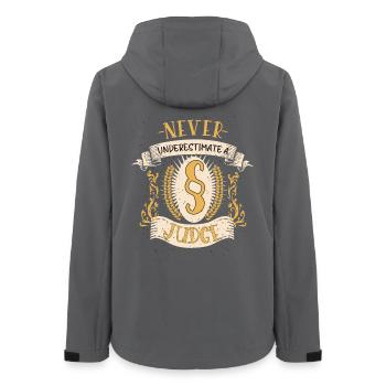 Richter Gerichtsfunktionär Lustiges Geschenk - Frauen Recycelte Softshelljacke von Stanley/Stella - Anthrazit - Hinten - AI Model Female 172 light (172cm)