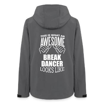 breakdancer - Veste softshell femme recyclée Stanley/Stella - charbon - Dos - AI Model Female 172 light (172cm)