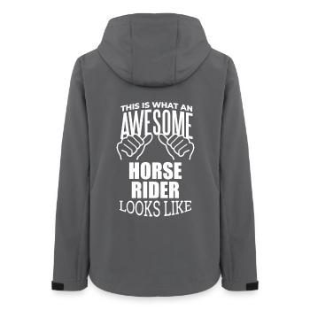 Horse Riding - Women’s Recycled Softshell Jacket by Stanley/Stella - anthracite - Back - AI Model Female 172 light (172cm)