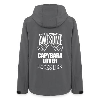 Capybara - Frauen Recycelte Softshelljacke von Stanley/Stella - Anthrazit - Hinten - AI Model Female 172 light (172cm)