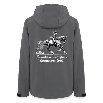 Rider Rider Horse Unity Gift - Women’s Recycled Softshell Jacket by Stanley/Stella - anthracite - Back - AI Model Female 172 light (172cm)