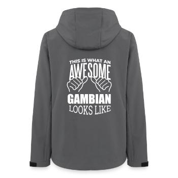 Gambia - Frauen Recycelte Softshelljacke von Stanley/Stella - Anthrazit - Hinten - AI Model Female 172 light (172cm)