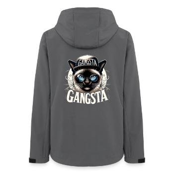 Siam Katze Siamkatze Gangsta Sonnenbrille Geschenk - Frauen Recycelte Softshelljacke von Stanley/Stella - Anthrazit - Hinten - AI Model Female 172 light (172cm)