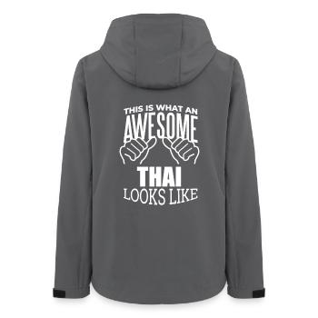 Thaïlande - Veste softshell femme recyclée Stanley/Stella - charbon - Dos - AI Model Female 172 light (172cm)