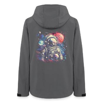 Cool astronaut in retro look - Women’s Recycled Softshell Jacket by Stanley/Stella - anthracite - Back - AI Model Female 172 light (172cm)