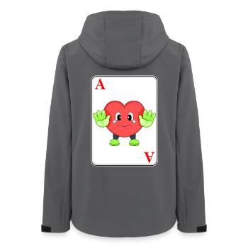 Heart Poker Cartes de poker - Veste softshell femme recyclée Stanley/Stella - charbon - Dos - AI Model Female 172 light (172cm)
