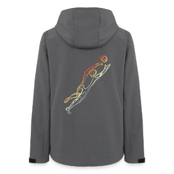Torwart Skizze - Frauen Recycelte Softshelljacke von Stanley/Stella - Anthrazit - Hinten - AI Model Female 172 light (172cm)