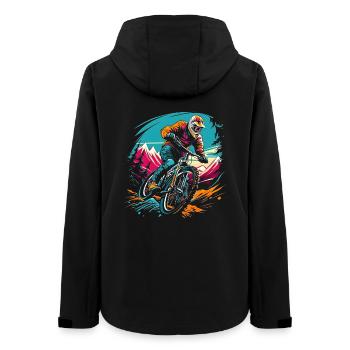 Mountain biking - Women’s Recycled Softshell Jacket by Stanley/Stella - black - Back - AI Model Female 172 light (172cm)