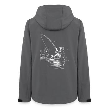 Angeln - Frauen Recycelte Softshelljacke von Stanley/Stella - Anthrazit - Hinten - AI Model Female 172 light (172cm)