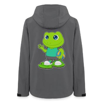 Frosch Volleyballspieler Volleyball - Frauen Recycelte Softshelljacke von Stanley/Stella - Anthrazit - Hinten - AI Model Female 172 light (172cm)