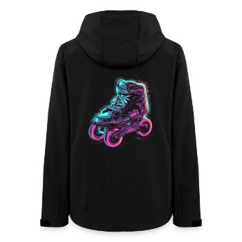 Rollschuhe Steampunk - Frauen Recycelte Softshelljacke von Stanley/Stella - Schwarz - Hinten - AI Model Female 172 light (172cm)