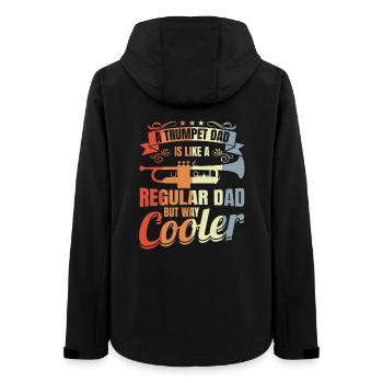 Trompetenspieler Vater - Frauen Recycelte Softshelljacke von Stanley/Stella - Schwarz - Hinten - AI Model Female 172 light (172cm)