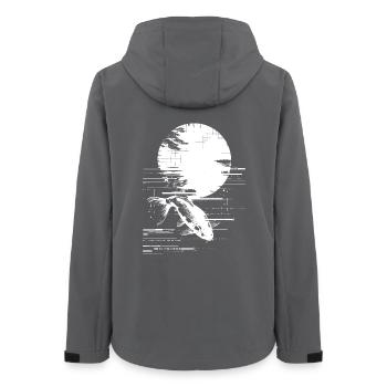 Fishing Drawing - Women’s Recycled Softshell Jacket by Stanley/Stella - anthracite - Back - AI Model Female 172 light (172cm)