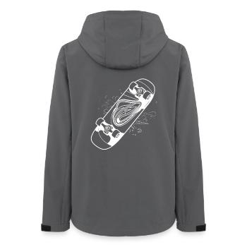 Skateboard Drawing - Women’s Recycled Softshell Jacket by Stanley/Stella - anthracite - Back - AI Model Female 172 light (172cm)