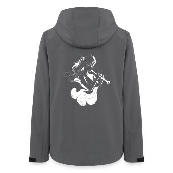 Croquis de joueur de flûte - Veste softshell femme recyclée Stanley/Stella - charbon - Dos - AI Model Female 172 light (172cm)