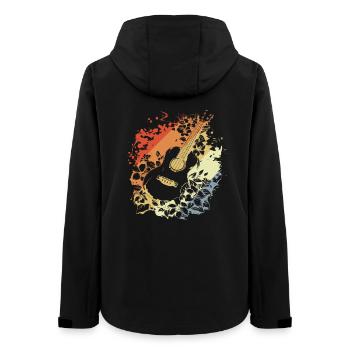 Ukulele Comic Look - Frauen Recycelte Softshelljacke von Stanley/Stella - Schwarz - Hinten - AI Model Female 172 light (172cm)