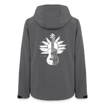 Ukulele Skizze - Frauen Recycelte Softshelljacke von Stanley/Stella - Anthrazit - Hinten - AI Model Female 172 light (172cm)