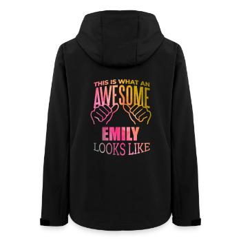Emily - Women’s Recycled Softshell Jacket by Stanley/Stella - black - Back - AI Model Female 172 light (172cm)