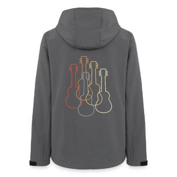 Vintage Ukulelen - Frauen Recycelte Softshelljacke von Stanley/Stella - Anthrazit - Hinten - AI Model Female 172 light (172cm)