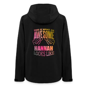 Hannah - Frauen Recycelte Softshelljacke von Stanley/Stella - Schwarz - Hinten - AI Model Female 172 light (172cm)